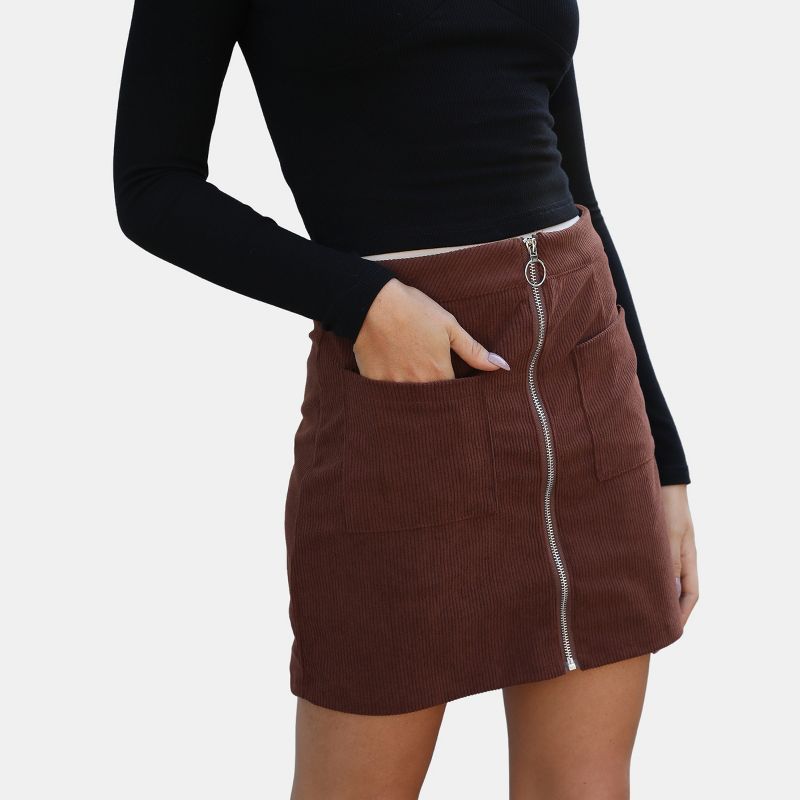 Women's O Ring Zipper Mini Skirt - Cupshe, 1 of 5