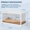 38" Metal Large Rat Cage Stackable with Top Access,Ventilated Pet Mouse Cages with Front Door,Portable Hamster House for Rats, Guinea Pigs - 2 of 4