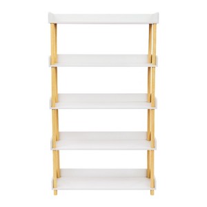YIYIBYUS 5-Tier Wooden Open Bookcase, Modern Display Bookshelf, Tall Book Shelf - 1 of 4