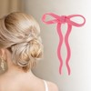 Unique Bargains Women's Bow Wave Chignon Pin 1 Pc - 2 of 4