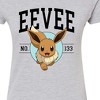 Women's - Pokémon - Eevee Collegiate Fitted Graphic T-Shirt - 2 of 3