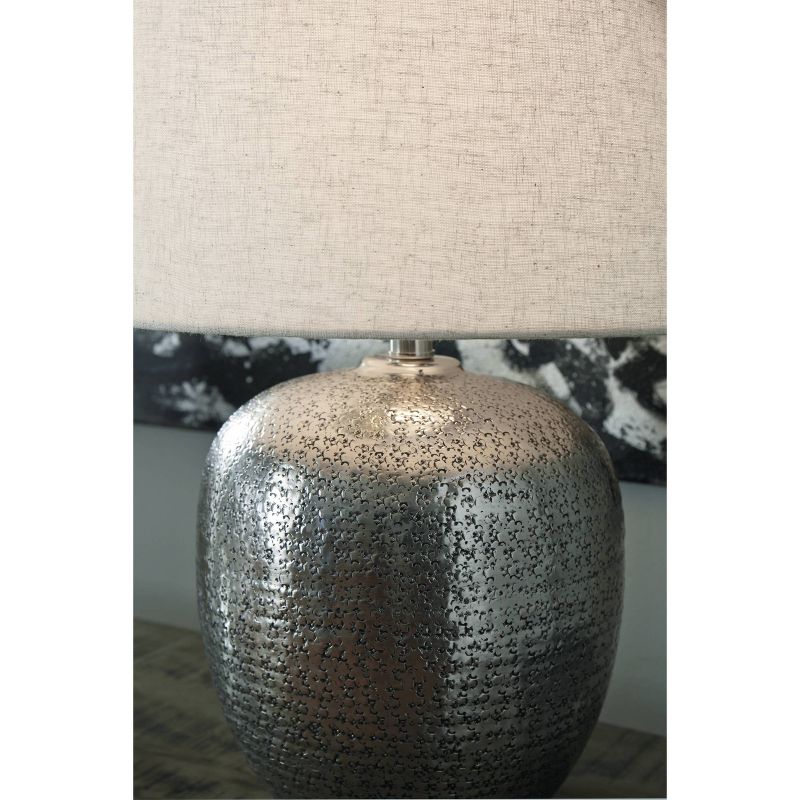 Magalie Metal Table Lamp Antique Silver - Signature Design by Ashley, 3 of 4