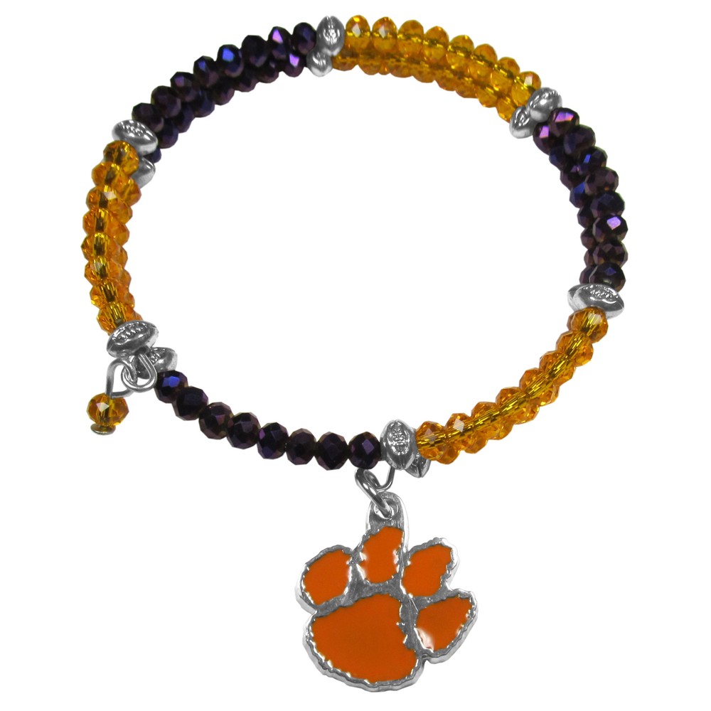 Photos - Bracelet NCAA Clemson Tigers Memory Wire Crystal 