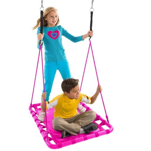 BOBIKE Platform Tree Swing for Kids and Adult Outdoor Adjustable Multi-Strand Ropes Swing 700 lb Weight Capacity Waterproof with Durable Steel Frame Colorful Swing 