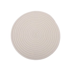Unique Bargains Trivet Round Rope Woven Mat Cotton Non-woven Fabric 8.66"x8.66"x0.31" - 1 of 3