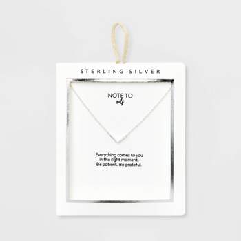 Sterling Silver V Bar Necklace - Silver