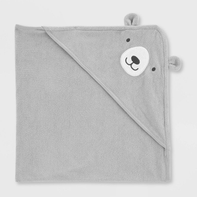 Carter&#39;s Just One You&#174; Baby Bear Hooded Bath Towel - Gray, 4 of 5