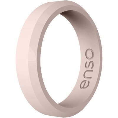 Enso Rings Thin Bevel Series Silicone Ring - Pink Sand - 6 : Target