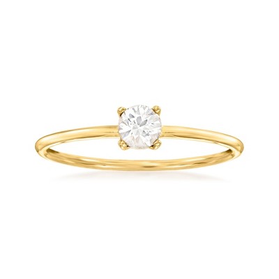 RS Pure by Ross-Simons 0.20 Carat White Sapphire Ring in 14kt Yellow Gold
