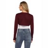 Clearlove Women's Long Sleeve Cardigan Knit Sweaters Cropped Open Front Bolero Shrug for Dresses - 4 of 4