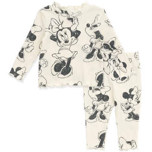 Disney Minnie Mouse Infant Baby Girls Graphic T-shirt & Leggings Red/black  18 Months : Target