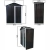 3x5 FT Outdoor Storage Shed, Waterproof Garden Cabinet with Sturdy Black Frame, Detachable Design for Easy Assembly, Perfect for Tools & Equipment - 2 of 4