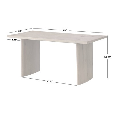 Lifestorey Blakely Modern Rectangular Dining Table Light Oak
