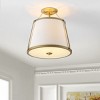 Lanis 3 Light 15" Flush Mount - FLU4056 - White/Gold - Safavieh - 4 of 4