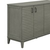 Okak 4-Door Buffet Cabinet with Arc Handles, Wood Storage Sideboard Adjustable Shelves for Dining & Living Room - 4 of 4