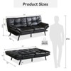 Dyonery 71" Convertible Futon Sofa Bed,Modern Futon Couch,Memory Foam Folding Loveseat Sofa Bed, for Living Room,Office - 2 of 4