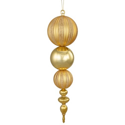 Northlight Glittered Shatterproof Commercial Finial Christmas Ornament - 22" - Gold