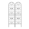 Gulches 2 Pack Metal Garden Trellis 86.7" x 19.7" Rustproof Trellis for Climbing Plants Outdoor Flower Support Black - 4 of 4