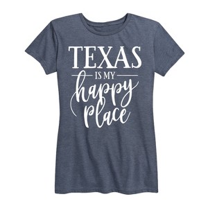Women's - Country Casuals - Texas Is My Happy Place Short Sleeve Graphic T-Shirt - 1 of 4