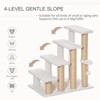 SKYONE 4-Tier Cat Stairs with Scratching Posts, Soft Flannel Platforms & Play Ball for High - 3 of 4