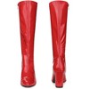 Perphy Women's Patent Leather Chunky Heels Knee High Boots - 2 of 3