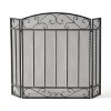 NicBex Classic Wrought Iron Fireplace Screen with Arched Top and Scrollwork Freestanding Fire Guard Safety Gate for Living Room - 2 of 4