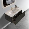 Lyngins Floating Bathroom Vanity with Sink – U-Shape Wall Fitting, Striped Texture Bathroom Storage Cabinet with Push-Open Drawer & Curved Edges - 2 of 4