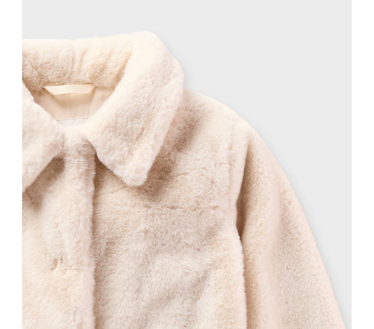 Пальто Cat & Jack Faux Fur Overcoat для девочек, цвет: Кремовый — фото 3
