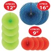 Beistle Assorted Paper & Foil Decorative Fans, Asstd, (10/Pkg) - 2 of 2