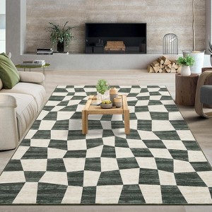 Area Rug Washable Rugs for Living Room Modern Area Rugs Stain Resistant Throw Carpet Non-Slip Easy Cleaning Low-Pile Soft Floor Mat for Nursery Home - 1 of 4