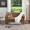 KINWELL 50"W Tufted Faux Leather Upholstered Small Loveseat Sofa - 2 of 4