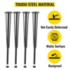 VEVOR 28" Hairpin Desk Legs, 4-Pack, Durable 3-Rod Iron Bench Supports for DIY Tables, Includes Rubber Feet, Black - 3 of 4