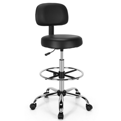 Mesh Drafting Chair Mid Back Office Chair Adjustable Height W/footrest  Armless : Target