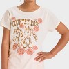 Girls' Horse Short Sleeve Graphic T-Shirt - Ivory - 2 of 4