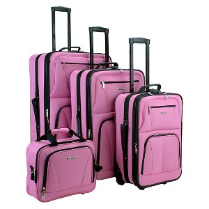Rockland Journey 4-pc. Expandable Luggage Set - Pink