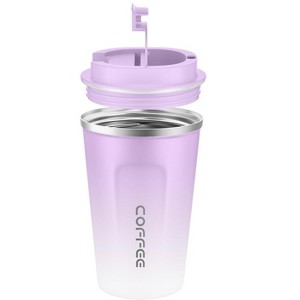 Itopfox 12oz Stainless Steel Vacuum Insulated Tumbler with Leakproof Lid for Hot or Cold Beverages, Ideal for Coffee, Tea, and Travel - 1 of 4