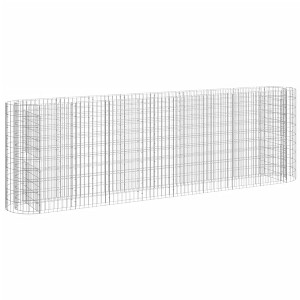 vidaXL Gabion Raised Bed in Galvanized Iron - Rustproof and Weather-Resistant Outdoor Garden Planter in Silver - 1 of 4