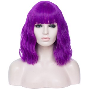 Unique Bargains Women's Halloween Loose Wavy Curly Wigs with Wig Cap - 1 of 4