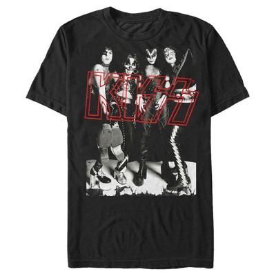 Men's Kiss On Stage T-shirt - Black - 4x Large : Target