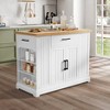 Yaheetech 36″ H Wooden Kitchen Island Modern Storage Cabinet with Drawer - 2 of 4