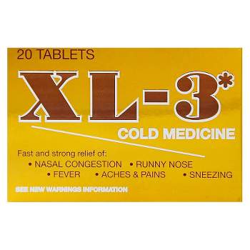 Midway XL-3 Cold Medicine Tablets - 20ct
