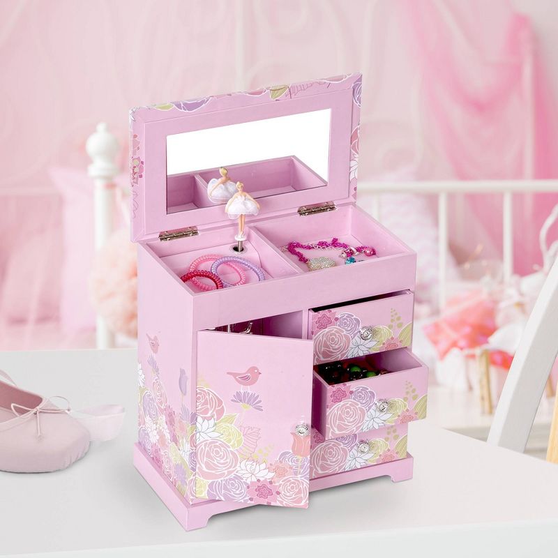 Mele & Co. Pearl Girls' Musical Ballerina Jewelry Box - Pink, 4 of 6