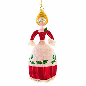 De Carlini Italian Ornaments 6.0 Inch Mrs. Claus' Christmas Countdown Christmas Tree Ornament , Christmas Decor Italian Glass Ornament (1PC) - 1 of 4