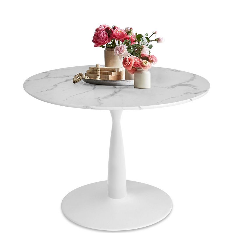 40'' Harris Round Artificial Marble Top Pedestal Modern Dining Table-The Pop Maison, 1 of 11