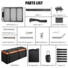 TruAIR 60"x20"x5.9" Hitch Mount Cargo Carrier - 200LB Capacity Foldable Basket with 15 Cu Ft Waterproof Bag for SUV/Truck (Black) - 4 of 4