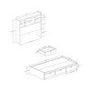 Vtec Trading Black 3-Drawer Bookcase Headboard Kid'S Bed - 3 of 3