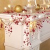 Collections Etc Lighted Berry-Beaded Holiday Garland - 2 of 2