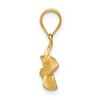 Black Bow Jewelry 14k Yellow Gold 10mm Satin Plumeria Blossom Pendant - 2 of 4