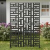 Wooakway 72"H Outdoor Metal Privacy Screen Freestanding Patio Decorative Screens Border Fencing Garden Trellis Room Divider - 3 of 4