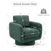 Swivel Accent Chairs for Living Room, 32Inches Wide Upholstered Armchair with Plush Back Pillow, Modern Sofa Corner Barrel Chair - 3 of 3